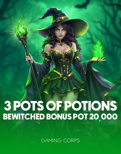 3 Pots of Potions Bewitched Bonus Pot 20,000